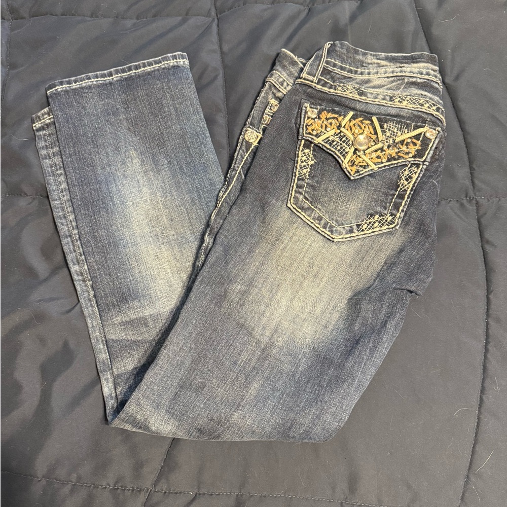 Miss Me Dark Blue Women’s Denim Jeans Low Rise Stretch - Picture 1 of 5